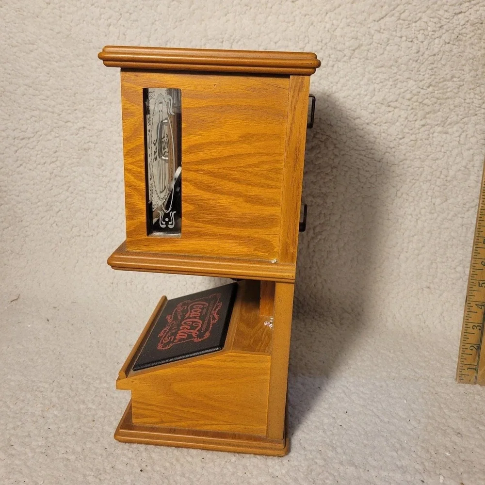Coca-Cola‎ Nostalgic Wall Phone Real Wood Frosted Glass Hanging Retro